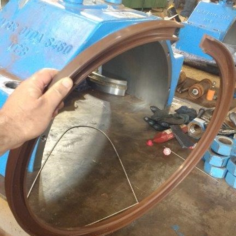 Montagem dos mancais da roda de caçambas ZPMC de Vargem Grande